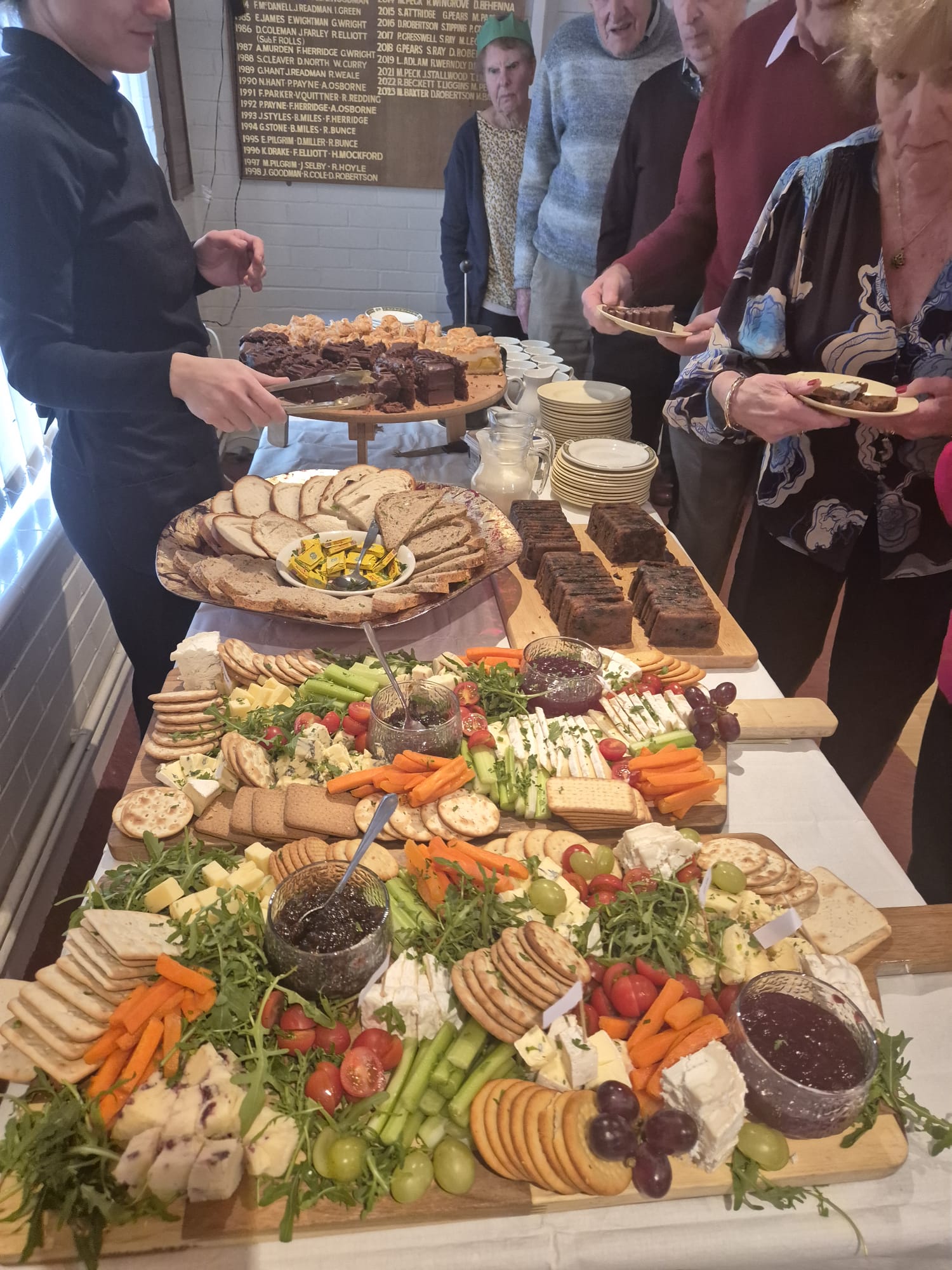 Buffet service at a community event