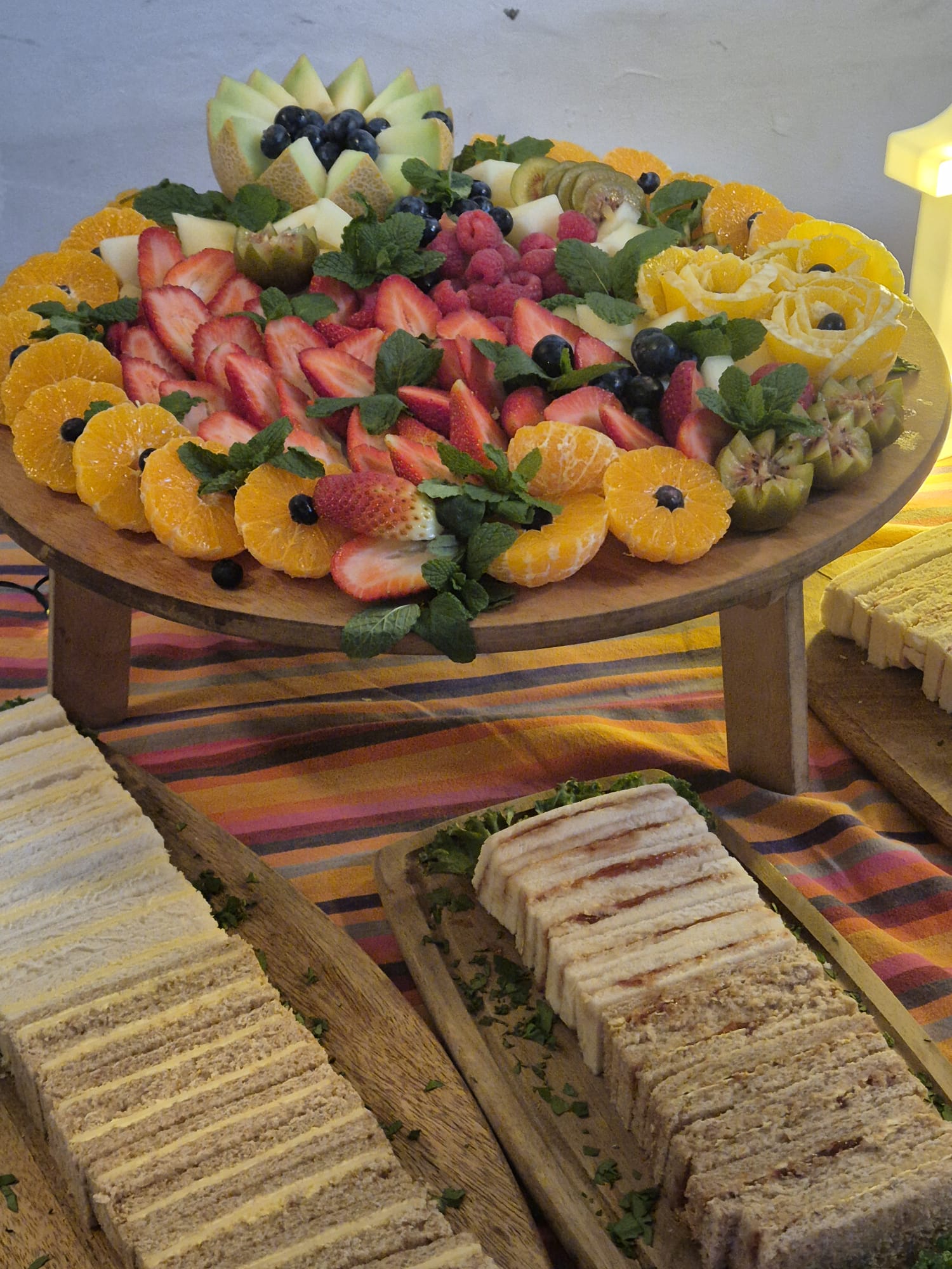 Individual fruit dessert pots