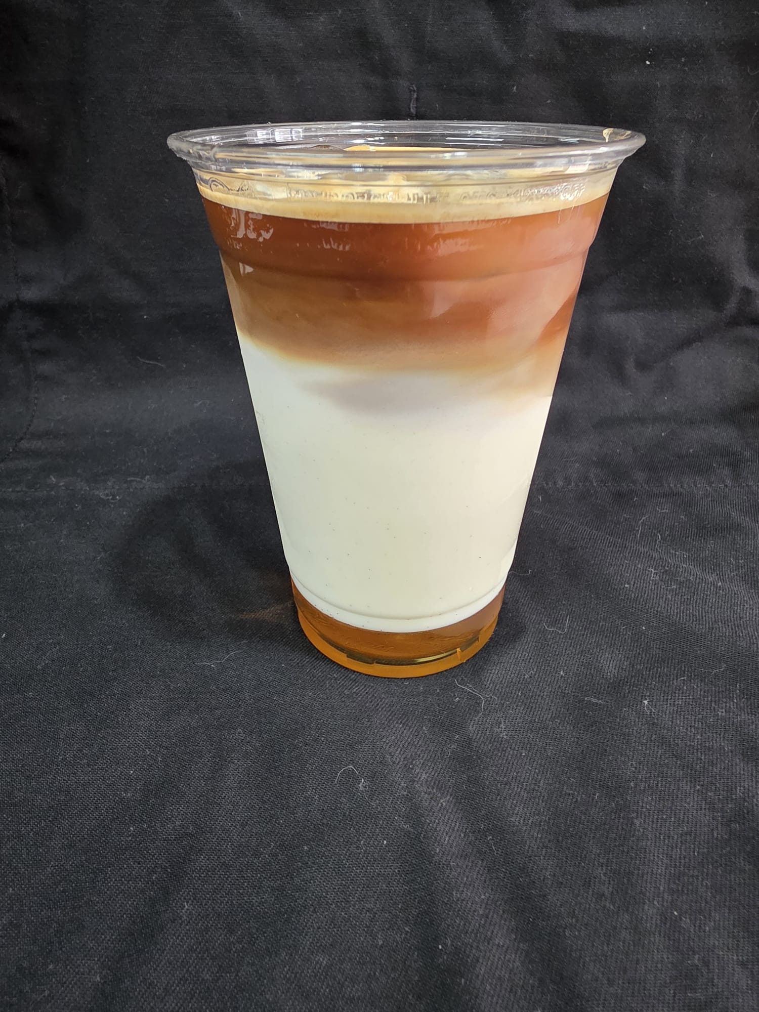 Layered iced latte