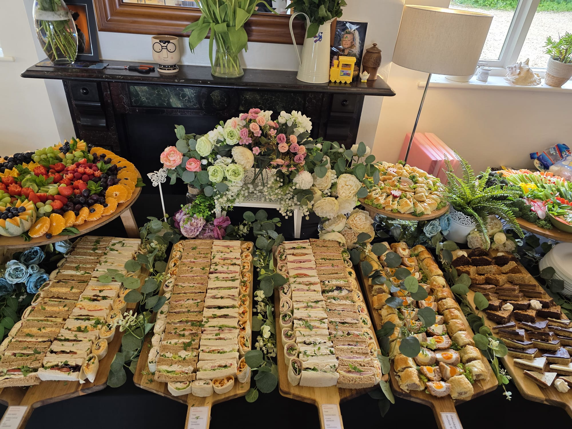 Large sandwich spread for an event